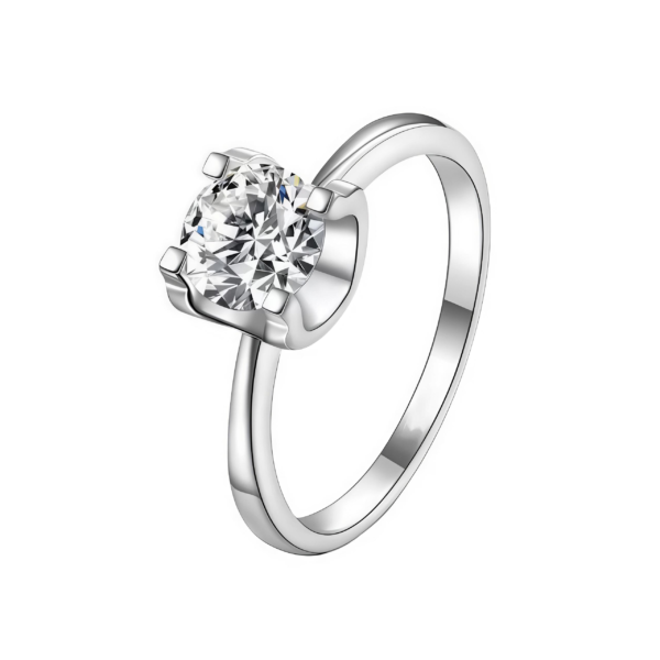 110-03 Main Stone 1 ct D color VS1 clarity bull head four-prong round lab-grown diamond engagement ring